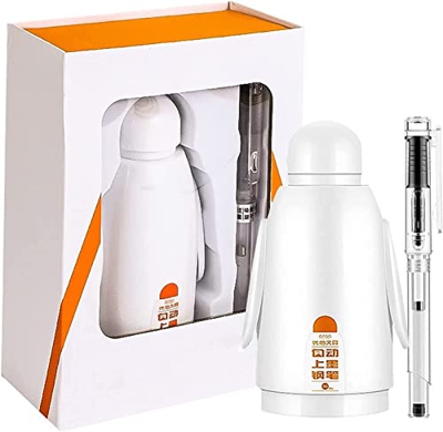 BIERDAN Auto Ink Pen Auto-Filling Ink Fountain Pen Auto Fountain Pen Ink Set Refillable Fountain Pen Transparent Piston Pen for Calligraphy Painting S