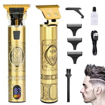 m MU Cortapelos Hombre Profesional, Máquina Cortar Pelo, Maquina de Afeitar Hombre, Cortapelos Eléctrico Inalámbrico con Pantalla LCD, Recortadora USB