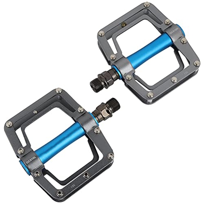 Yeuipea Pedales de Bicicleta de montaña, 1 par de Pedales de Bicicleta de montaña Piezas de Repuesto de Bicicleta de aleación de Aluminio(Azul Titanio