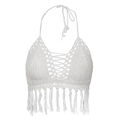 Bikini WeaveFringe Blanco