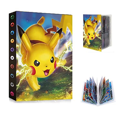 Album Pokemon para Cartas, Álbum almacenamiento de Cartas Coleccionables, Album Cromos, Carpeta de Tarjetas, 30 páginas 240 Tarjetas Capacidad