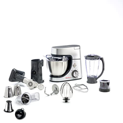 Moulinex Robot pastelero Masterchef Gourmet, 1100 W, kit de repostería, blender, cortador de verduras con accesorio para macedonia, picadora de carne, en oferta
