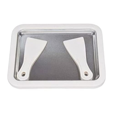 UIKEEYUIS Placa portátil para hacer helados con espátula, sartén para yogur frito, rodillo DIY