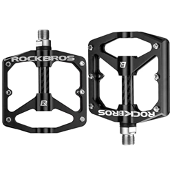 ROCKBROS Pedales de Bicicleta Montaña, Pedales Plataforma Ancha Antideslizantes de Aluminio para MTB Bicicleta de Carretera BMX, 9/16” características
