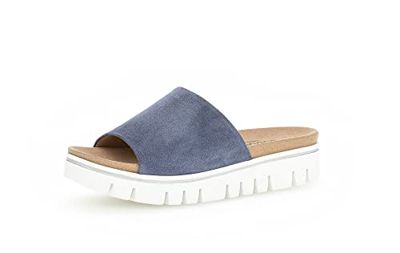 Gabor Mujer Zuecos, señora Sandalias achineladas,Zapatilla,Sandalia,Zapato de Verano,Zapato Informal,Azul (Jeans),42 EU / 8 UK