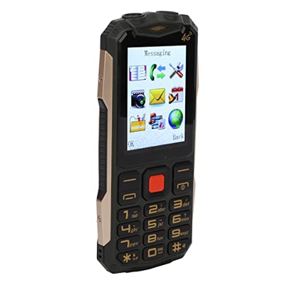 Teléfono Celular Heredado 2G Dual SIM, Anticarga Dial Fácil Batería de 4800 MAh Altavoces Estéreo Pantalla de 2.8 Pulgadas Transmisión de Voz Teléfono