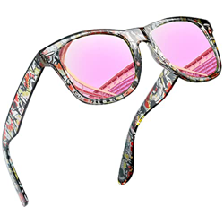 Joopin Gafas de Sol Mujer Hombre Clásicas Polarizadas Cuadradas de Moda Marco Colorido Gafas Con Efecto Espejo Rosa Fashion Sunglasses Men Women Óculo características