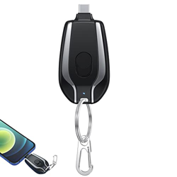 Mini Banco De Energía De 1500 MAh: Cápsulas De Energía Portátiles para Teléfono con Tipo C, Paquete Batería Banco Energía Carga Rápida (Negro/Rosa) características
