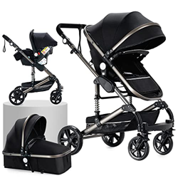 Sistema de Viaje 3 en 1 Silla de Paseo 3 en 1 Cochecito de Bebé Carrito con Capazo para Recién Nacido Cochecito de Viaje Portátil Plegable con Paisaje características
