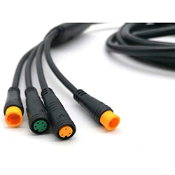 LOXIDE Ebike Cable de extensión eléctrica Bicicleta 1 T5 Cables impermeables Controlador/Ebrake/Acelerador/Pantalla Ebike Controlador Cable Extensión características