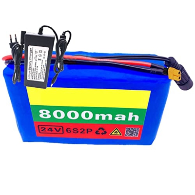 Paquete De Batería De Iones De Litio 24V 8000Mah Batería De Bicicleta Eléctrica con Cargador Paquete De Batería De Bicicleta Eléctrica De PVC Impermea