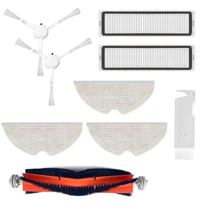 IMASHNA Repuestos de aspiradora robótica/Apto for Xiaomi Dreame D9, Rodillo Central, Cepillo Lateral, Filtro Hepa, mopa, Accesorios de Tela