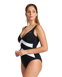 Arena Vera Bañador Bodylift para mujer con copa B, Negro/Blanco, 46 precio
