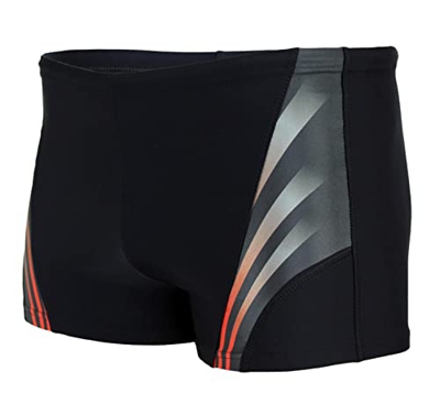 Aquarti Bañador para Hombre con Rayas en los Laterales, Negro/Rojo, 5XL