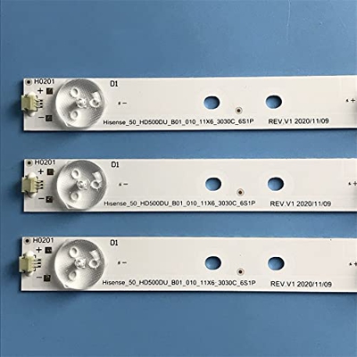 GTHAD [Accesorios de TV] Tira de LED for iluminación Trasera for Hisense_50_HD500DU_B01_010_11X6_3030C_6S1P 50H6C LTDN50K321 UWTSEU 50CU6000 RSAG7 LED