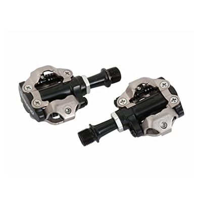PD-M540 Pedal Hitam/Perak Pedal Sepeda MTB Pedal Mengunci Sendiri Sepeda M540 (Size : Silver)