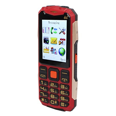 Teléfono Celular Heredado 2G Dual SIM, Anticarga Dial Fácil Batería de 4800 MAh Altavoces Estéreo Pantalla de 2.8 Pulgadas Transmisión de Voz Teléfono