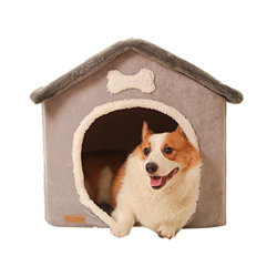 LINGJIONG Casa de Perro de Interior | Tienda de campaña para Gatos Plegable Engrosada con Alfombrilla Suave extraíble,Tienda de campaña para Perros cá características