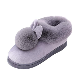 riou Hombre Mujer Invierno Antideslizantes Felpa Altas Densidad Memory Foam Slippers Lindo Cómoda Pantuflas Graciosas Transpirable Casual Adolescentes en oferta
