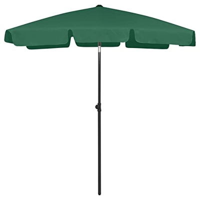 Sombrilla de playa, Mogou Parasol Terraza, Sombrilla Terraza Exterior, Sombrilla Playa, Parasol Exterior, Sombrilla De Jardín, verde 180x120 cm