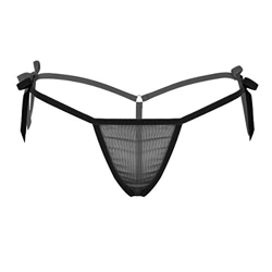 YiZYiF Tanga de Hilo Sexy Mujer Micro Bikini Tanga Lencería Erótica Braguitas de Malla Tranparente G-String Ropa Interior Lingerie Atractiva Negro Tal precio