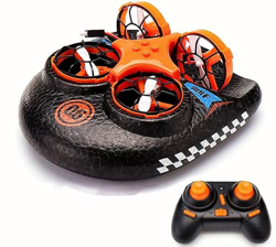 3 En 1 Mini Drone Vehicle Boat 2.4GHZ RC Quadcopter Toys Modo sin Cabeza y con Flips 360° Tierra / Agua/Bueno para Principiantes / Aire dron de Deform en oferta