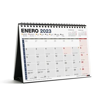 Miquelrius - Calendario sobremesa 2023 Completo - tamaño A5 - con espacio para anotar - Español