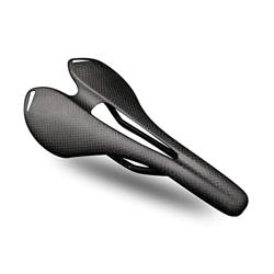 AMEPRO Asiento De Bicicleta 3K De Fibra De Carbono Completo, Asiento De Bicicleta Mate/brillante, Hueco, Transpirable, Ultraligero, Asiento De Carrera en oferta