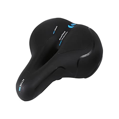 AMEPRO Sillín De Bicicleta Transpirable, Cojín De Trasero Grande, Asiento De Superficie De Cuero, Cojín Hueco Absorbente De Golpes For Bicicleta De Mo