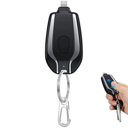 ERIJE 1500mAh Mini Power Emergency Pod, Llavero Cargador portátil para iPhone o Type-c, Mini Key Ring Power Emergency Pod (Black-for-iPhone) características