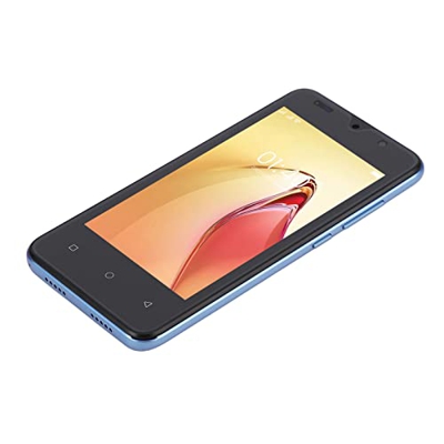 Qinlorgo Teléfono Móvil, Cámara Frontal de 2 MP, Procesador CPU, Pantalla de 4,66 Pulgadas, Teléfono HD con Cable de Datos para Empresas (Azul Claro)