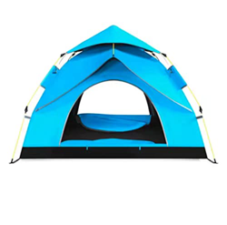 ANUGU Tienda de campaña para montañismo, Tienda Plegable portátil para Exteriores para 3~4 Personas, Cubierta Superior Desmontable, Camping, mochilero características
