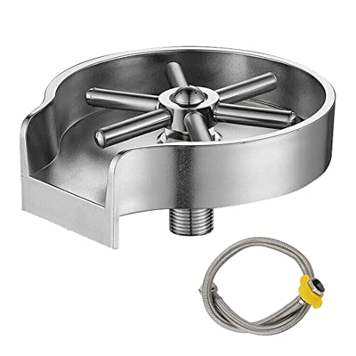 HUPYOMLER Limpiador de Vasos RáPido para Grifo Enjuagador de Vidrio Prensa AutomáTica, Limpiador de Vidrio para Fregadero de Cocina