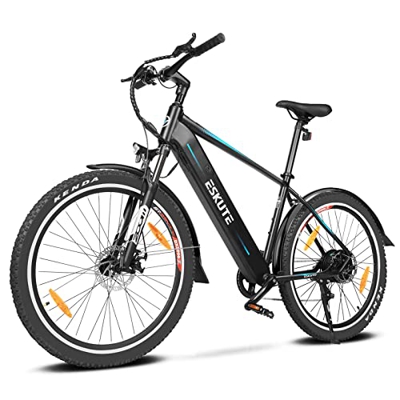 ESKUTE Bicicleta Electrica Netuno 27,5", Ebike para Adulto con Batería Samsung Cell 36V 14,5Ah, Bici Electrica Adecuada para los 160 cm+ con Guardabar