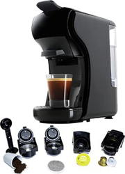 PURELECT CK39 - Cafetera con adaptadores para cápsulas Nespresso, Dolce Gusto, ESE y café molido (ck39), color negro en oferta