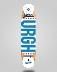 Urgh Skate Skateboard Longboard Deck Mix Bamboo 38x8.45 OG White Blue en oferta