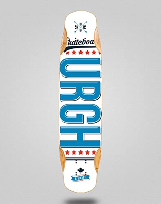 Urgh Skate Skateboard Longboard Deck Mix Bamboo 38x8.45 OG White Blue
