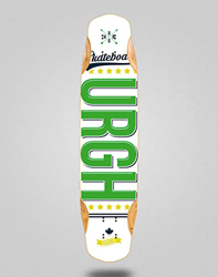 Urgh Skate Skateboard Longboard Deck Mix Bamboo 38x8.45 OG White Green precio
