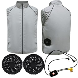 Bagalqio Chaleco de enfriamiento Chaleco de Aire Acondicionado con 2 Ventiladores - Camisa de enfriamiento portátil con Motor de circulación de Aire,  características