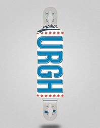 Urgh Skate Skateboard Longboard Deck 40x9 Drop OG White Blue en oferta