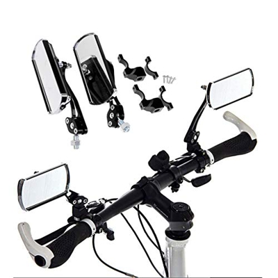 Bike Mirrors, A Pair of Bicycle Cycling Rearview Mirrors Bicycle Mirror Adjustable 360 Rotatable Wide Angle Rear View Mirrors for Mountain Road Bike