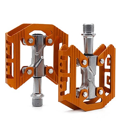 Aanlun Bike Pedal Universal 3 Specifications Pedal Material Bicycle Accessories Self Bearing,Red (Color : Gold)