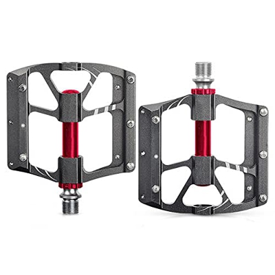 Aanlun Bike Pedal Material Double Layer Design Sealed Bicycle Accessories, 2 Specifications,Gray (Color : Gray)