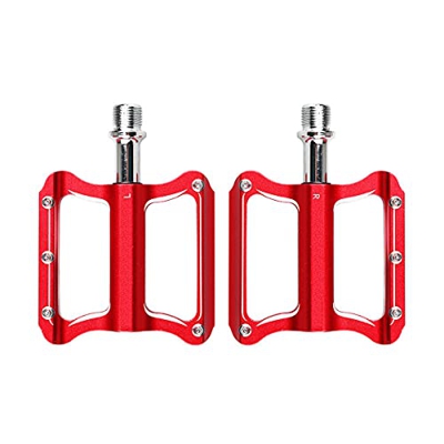 Aanlun Bicycle Pedal 3 Kinds of Suitable for Mountain, Road and Folding Bicycles,Red (Color : Red)