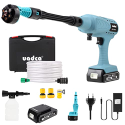 UADCA Limpiador de alta presión con batería de 20 V, portátil de alta presión con boquilla multipulverización 6 en 1, manguera de 5 m, lanza de extens características