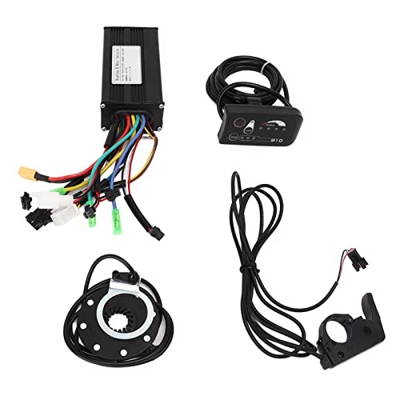 Kit de Controlador de Onda Sinusoidal 26A, Protección de Circuito de Acelerador de Pulgar de Bicicleta Eléctrica de 24V 36V 48V Resistente Al Agua de 