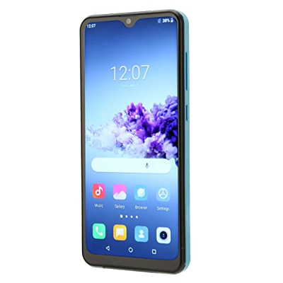 Pantalla de Desbloqueo Facial HD de 6,53 Pulgadas Teléfono Celular Smartphone 4000mAh Batería UE 100-240V 3 Ranuras para SMS (Enchufe de la UE)
