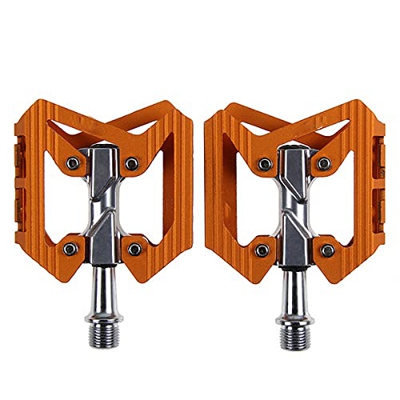 Aanlun Bike Pedal Universal Mountain Bike Accessories for Pedal Bicycles 5 Specifications Pedals,Red (Color : Gold)