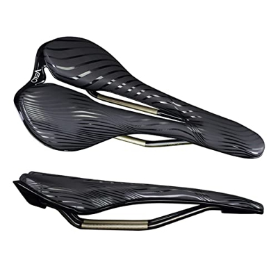 Cojín de asiento de bicicleta de carreras de Gel de aleación de ti, asiento de bicicleta impermeable cómodo hueco, asiento de bicicleta de carretera l