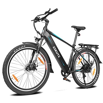 ESKUTE Bicicleta Electrica Netuno 27,5", Ebike para Adulto con Batería Samsung Cell 36V 14,5Ah, Bici Electrica Adecuada para los 160 cm+ con Guardabar